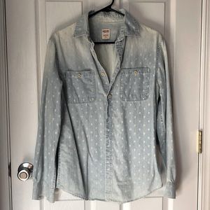 Mossimo denim button down w/ skull print